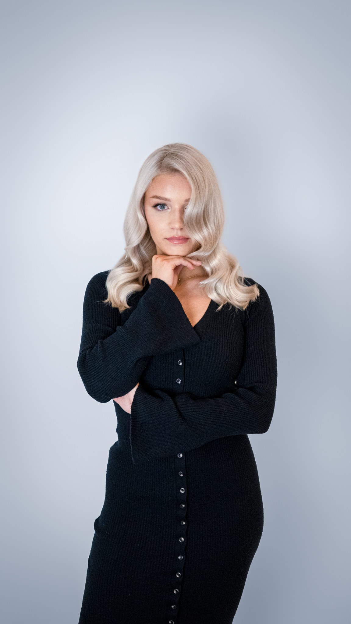 Blond balayage och styling, gjord av Klippställets team